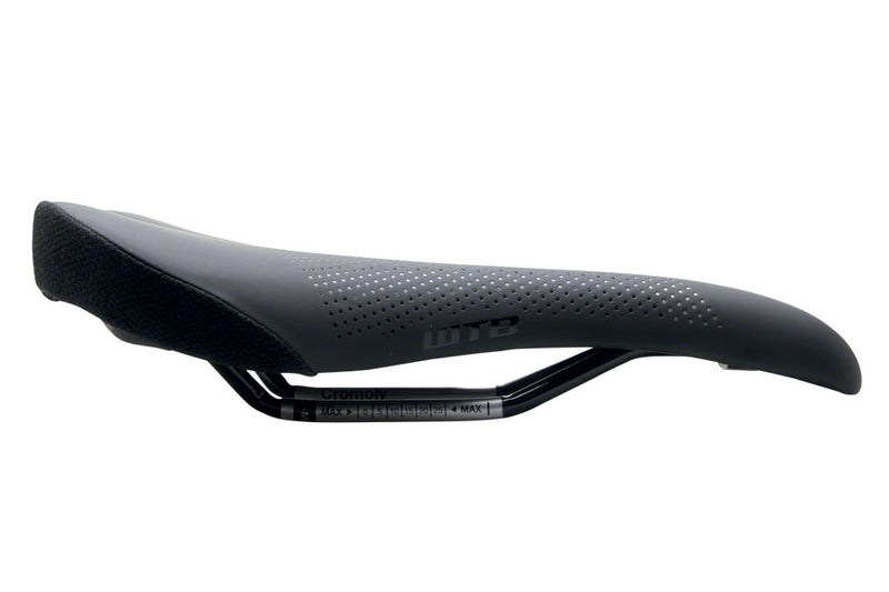 Load image into Gallery viewer, WTB Volt Saddle - Black 265mm Width Chromoly Rails Microfiber Cover
