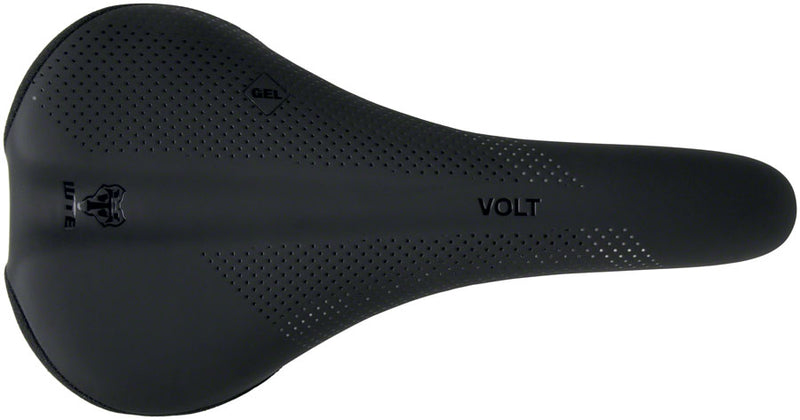 Load image into Gallery viewer, WTB Volt Saddle - Black 265mm Width Chromoly Rails Microfibre Cover

