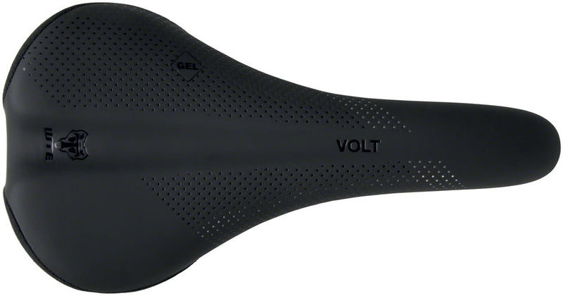 Load image into Gallery viewer, WTB Volt Saddle - Black 265mm Width Chromoly Rails Microfiber Cover
