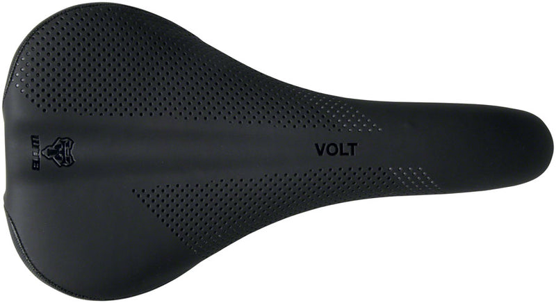 Load image into Gallery viewer, WTB Volt Saddle - Black 265mm Width Steel Rails Microfiber Cover
