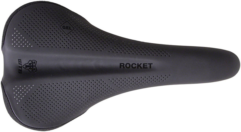 Load image into Gallery viewer, WTB Rocket Saddle - Black 265mm Width Chromoly Rails Microfiber Cover
