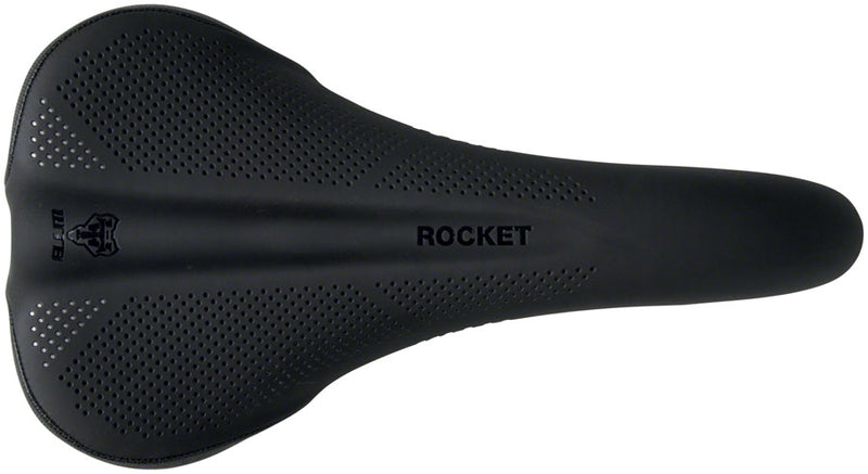 Load image into Gallery viewer, WTB Rocket Saddle - Black 2665mm Width Steel Rails Microfiber Cover

