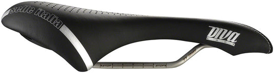 Selle Italia Diva Gel Superflow Saddle - Black 135mm Width Titanium Rails