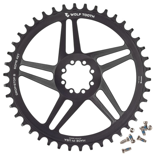 Wolf Tooth Direct Mount Chainrings for SRAM 8-Bolt Gravel / Road Cranks Drop-Stop B 34T