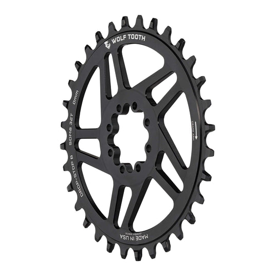 Wolf Tooth Direct Mount Chainring - 28t, SRAM Direct Mount, Drop-Stop B, For SRAM 8-Bolt Cranksets, 3mm Offset, Black