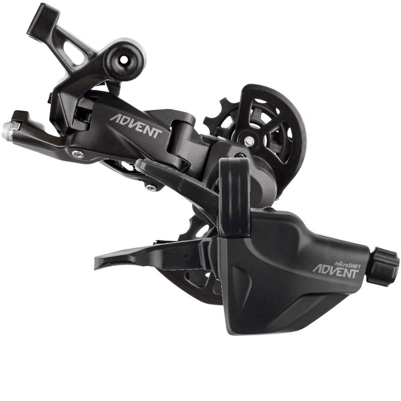Load image into Gallery viewer, microSHIFT ADVENT 9-Speed Bike Shifter &amp; Super Short Derailleur Upgrade Bundle Lightweight, Durable Components for MTB &amp; Trekking
