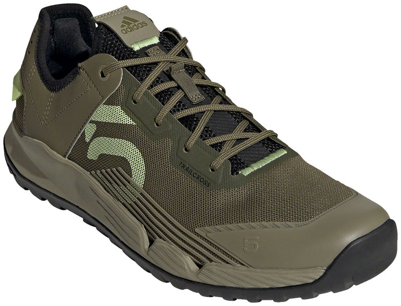 Load image into Gallery viewer, Five-Ten-Trailcross-LT-Flat-Shoes-Men's-Focus-Olive-Pulse-Lime-Orbit-Green-Focus-Olive-Pulse-Lime-Orbit-Green-7.5-Flat-Pedal-Shoes
