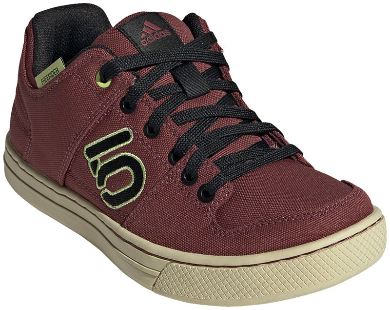 Load image into Gallery viewer, Five-Ten-Freerider-Canvas-Flat-Shoes-Women's-Quiet-Crimson-Core-Black-Pulse-Lime-Quiet-Crimson-Core-Black-Pulse-Lime-10-Flat-Pedal-Shoes
