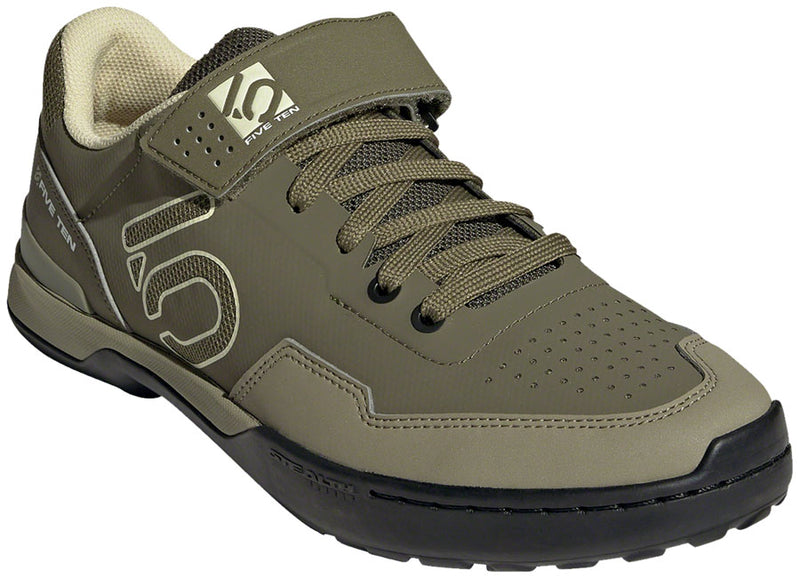 Load image into Gallery viewer, Five-Ten-Kestrel-Lace-Mountain-Clipless-Shoes-Men's-Focus-Olive-Sandy-Beige-Orbit-Green-Focus-Olive-Sandy-Beige-Orbit-Green-9.5-Mountain-Biking-Shoes
