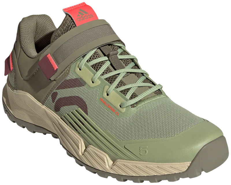 Load image into Gallery viewer, Five-Ten-Trailcross-Mountain-Clipless-Shoes-Women's-Quiet-Crimson-Orbit-Green-Turbo-Quiet-Crimson-Orbit-Green-Turbo-10-Mountain-Biking-Shoes
