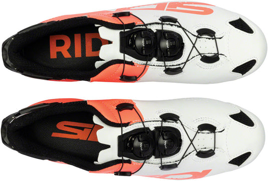 SIDI Shot 2S Pro Road Shoes - White/Coral, 42