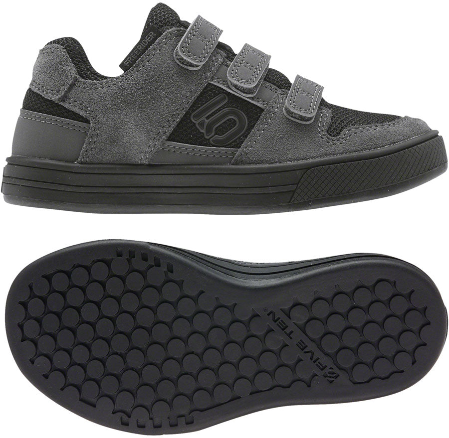 Five Ten Freerider Kids VCS Flat Shoes - Youth, Gray Five/Core Black/Gray Four, 10.5K