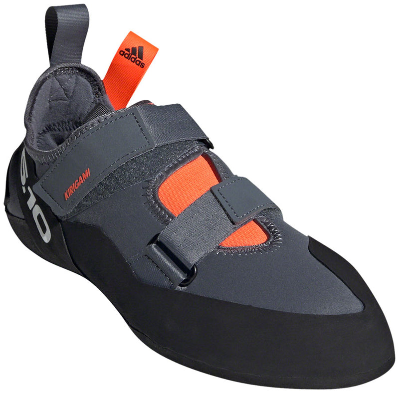 Load image into Gallery viewer, Five-Ten-Kirigami-Climbing-Shoe-Men's-Onix-Core-Black-Solar-Red-Onix-Core-Black-Solar-Red-11.5-Flat-Pedal-Shoes
