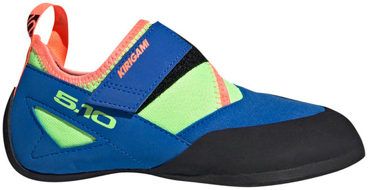 Five Ten Kirigami Kid's Climbing Shoes - Youth, Glory Blue/Signal Coral/Signal Green, 1.5