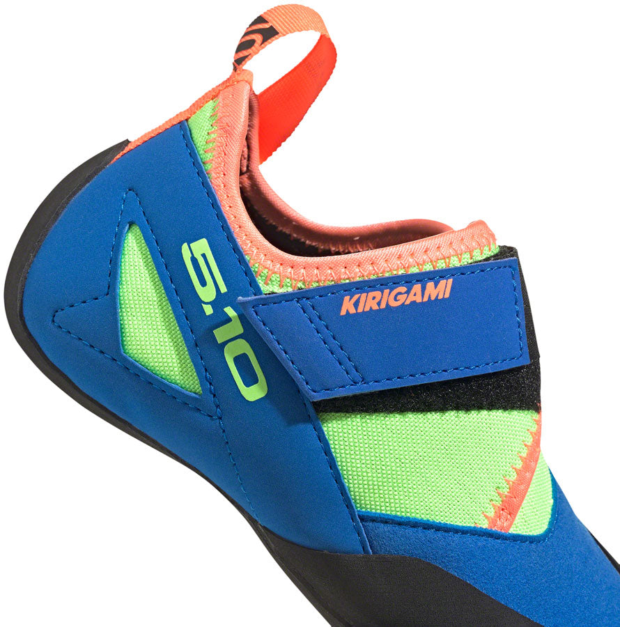 Five Ten Kirigami Kid's Climbing Shoes - Youth, Glory Blue/Signal Coral/Signal Green, 1.5
