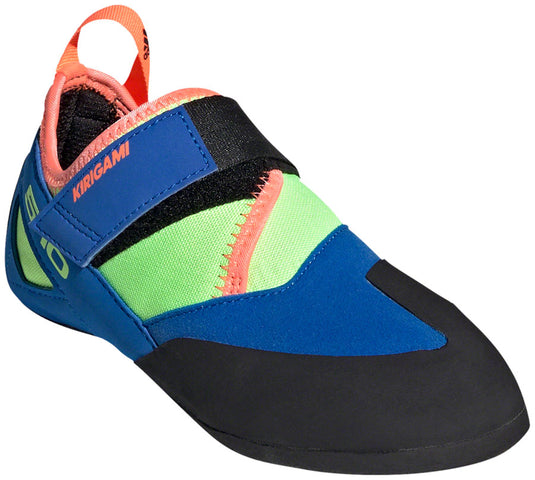 Five-Ten-Kirigami-Kid's-Climbing-Shoe-Glory-Blue-Signal-Coral-Signal-Green-Glory-Blue-Signal-Coral-Signal-Green-1.5-Flat-Pedal-Shoes