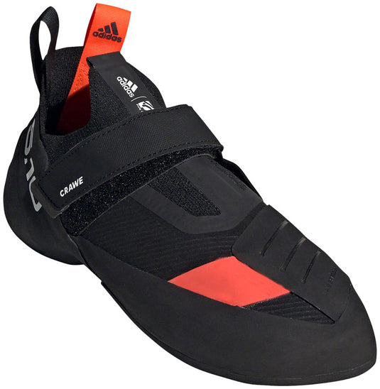 Five-Ten-Crawe-Climbing-Shoe---Men's--Core-Black-FTWR-White-Solar-Red-10--Flat-Shoe-for-platform-pedals_FTSH2161