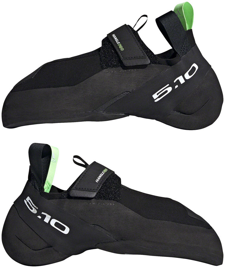 Five Ten Hiangle Pro Climbing Shoes - Men's, Core Black/FTWR White/Signal Green, 11.5