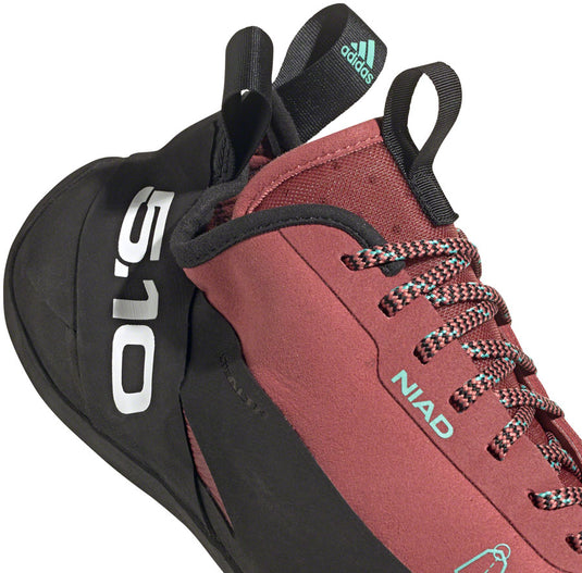 Five Ten Niad Lace Climbing Shoes - Men's, Core Black/Crew Red/Acid Mint, 9.5