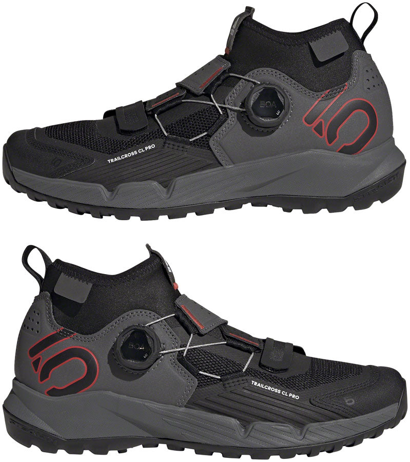 Load image into Gallery viewer, Five Ten Trailcross Pro Mountain Clipless Shoes - Women&#39;s, Gray/Black/Red, 10
