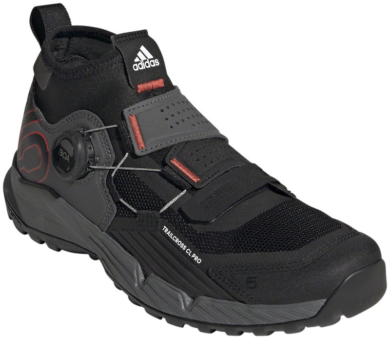 Load image into Gallery viewer, Five-Ten-Trailcross-Pro-Mountain-Clipless-Shoes-Women's-Gray-Five-Core-Black-Red-Gray-Black-Red-5.5-Mountain-Biking-Shoes
