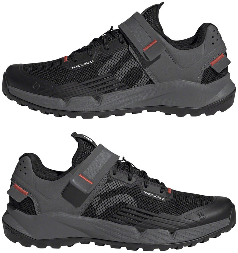 Load image into Gallery viewer, Five Ten Trailcross Mountain Clipless Shoes - Women&#39;s, Core Black/Gray Three/Red, 6
