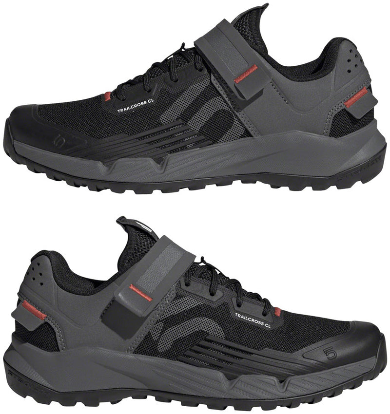 Load image into Gallery viewer, Five Ten Trailcross Mountain Clipless Shoes - Women&#39;s, Core Black/Gray Three/Red, 8
