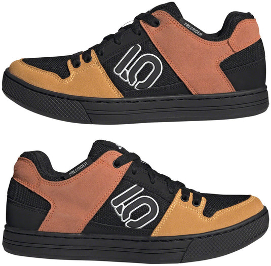 Five Ten Freerider Flat Shoes - Men's, Core Black/Ftwr White/Impact Orange, 9