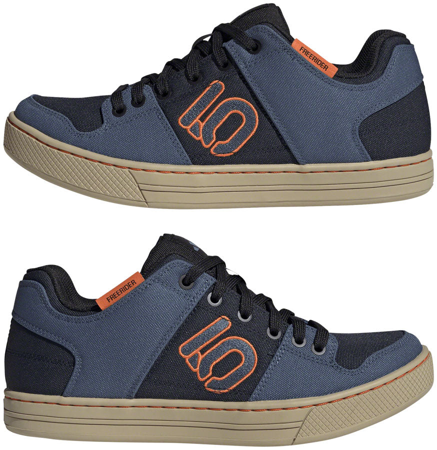 Five Ten Freerider Canvas Flat Shoes - Men's, Core Legend Ink/Wonder Steel/Impact Orange, 9