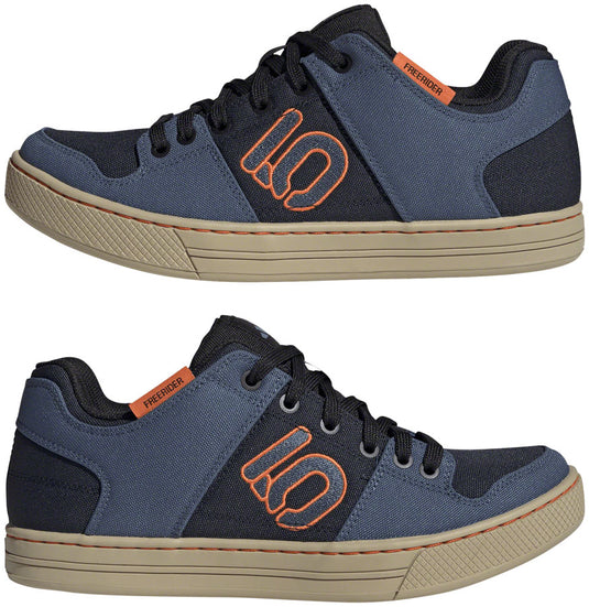 Five Ten Freerider Canvas Flat Shoes - Men's, Core Legend Ink/Wonder Steel/Impact Orange, 7.5