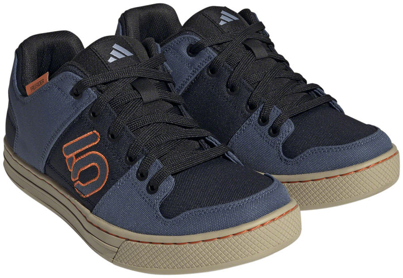 Load image into Gallery viewer, Five-Ten-Freerider-Canvas-Shoes-Men's-Core-Legend-Ink-Wonder-Steel-Impact-Orange-Legend-Ink-Wonder-Steel-Impact-Orange-11.5-Flat-Pedal-Shoes
