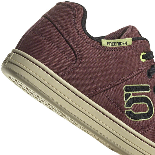 Five Ten Freerider Canvas Flat Shoes - Women's, Quiet Crimson/Core Pulse Lime, 9.5
