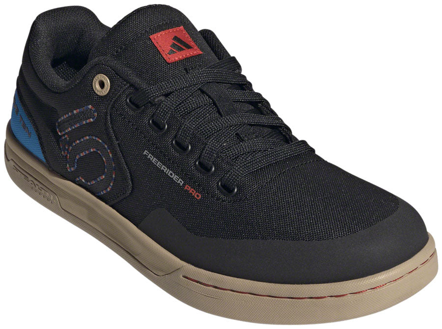 Five Ten Freerider Pro Canvas Flat Shoes - Men's, Core Black/Carbon/Red, 11.5