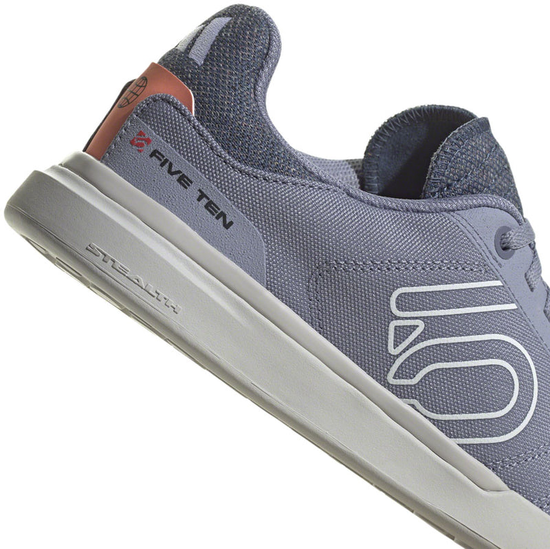 Load image into Gallery viewer, Five Ten Sleuth Deluxe Canvas Flat Shoes - Women's, Silver Violet/Ftwr White/Coral, 6
