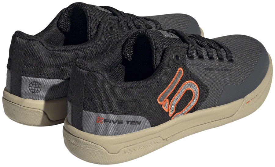 Five Ten Freerider Pro Canvas Flat Shoes - Women's, Gray Six/Gray Four/Impact Orange, 7.5