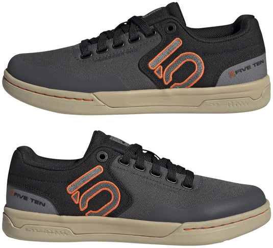 Five Ten Freerider Pro Canvas Flat Shoes - Women's, Gray Six/Gray Four/Impact Orange, 8.5