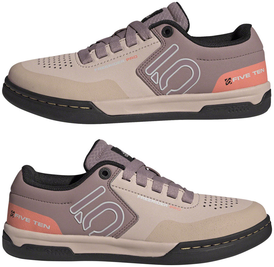 Five Ten Freerider Pro Flat Shoes - Women's, Wonder Taupe/Gray One/Acid Orange, 6