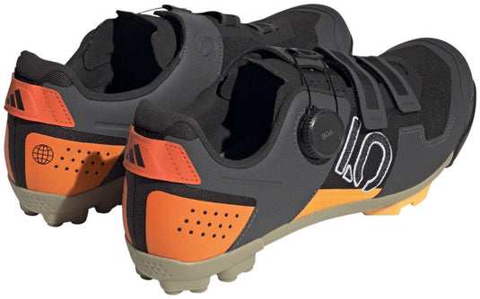 Five Ten Kestrel BOA Mountain Clipless Shoes - Men's, Core Black/Ftwr White/Impact Orange, 6