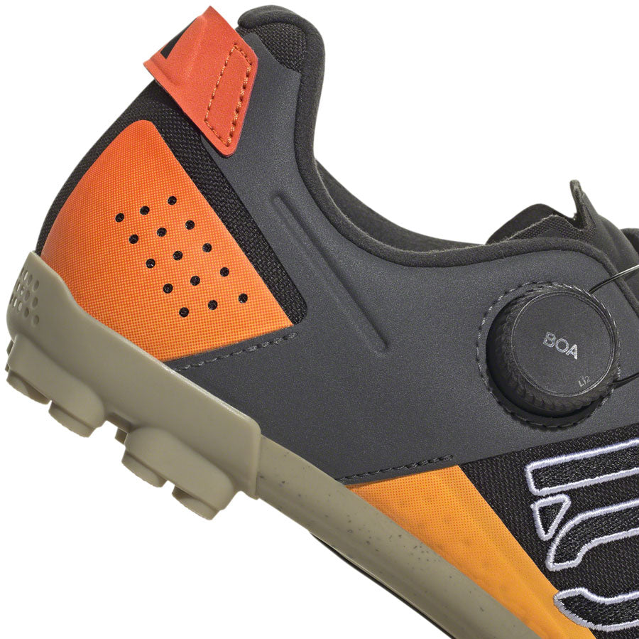 Five Ten Kestrel BOA Mountain Clipless Shoes - Men's, Core Black/Ftwr White/Impact Orange, 10.5