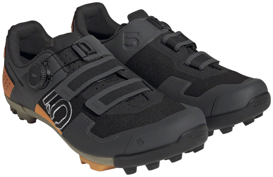 Five Ten Kestrel BOA Mountain Clipless Shoes - Men's, Core Black/Ftwr White/Impact Orange, 13