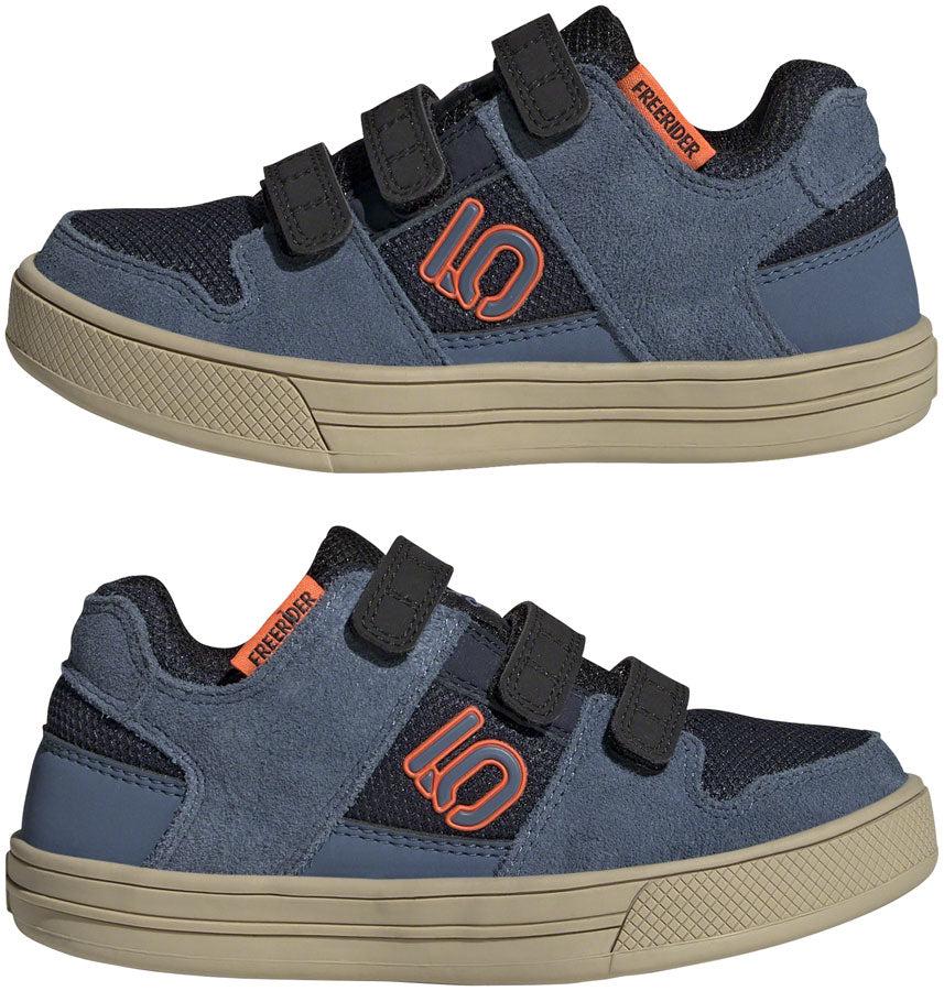 Five Ten Freerider VCS Flat Shoes - Kid's, Legend Ink/Wonder Steel/Impact Orange, 2.5