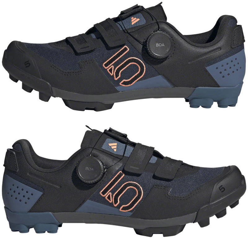 Load image into Gallery viewer, Five Ten Kestrel BOA Mountain Clipless Shoes - Women&#39;s, Legend Ink/Core Black/Coral Fusion, 9
