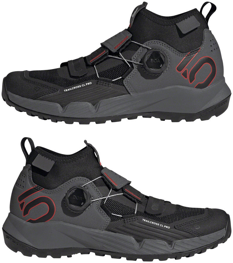 Load image into Gallery viewer, Five Ten Trailcross Pro Mountain Clipless Shoes - Women&#39;s, Gray Five/Core Black/Red, 7.5
