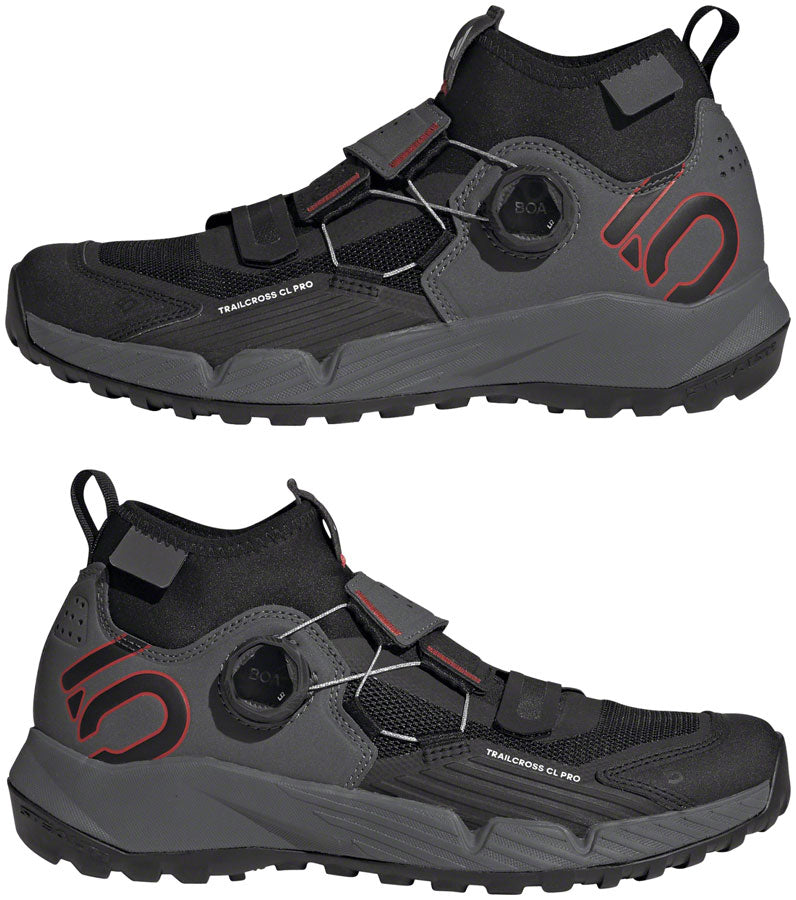 Load image into Gallery viewer, Five Ten Trailcross Pro Mountain Clipless Shoes - Women&#39;s, Gray Five/Core Black/Red, 6
