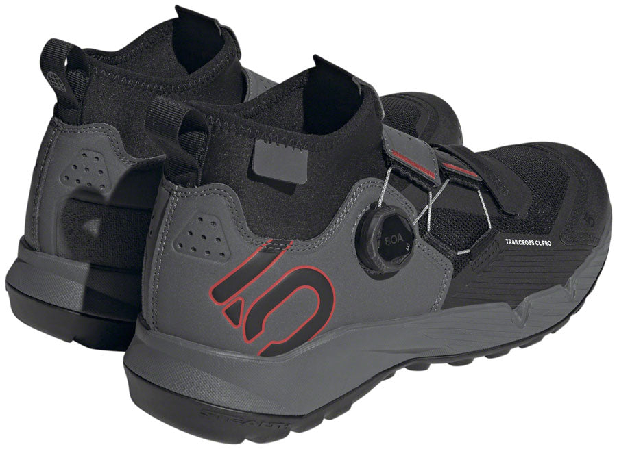 Five Ten Trailcross Pro Mountain Clipless Shoes - Men's, Gray Five/Core Black/Red, 14