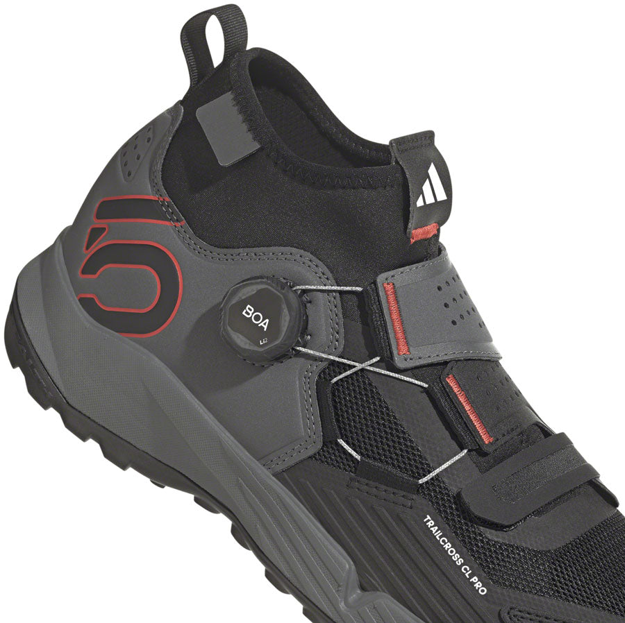 Five Ten Trailcross Pro Mountain Clipless Shoes - Men's, Gray Five/Core Black/Red, 12