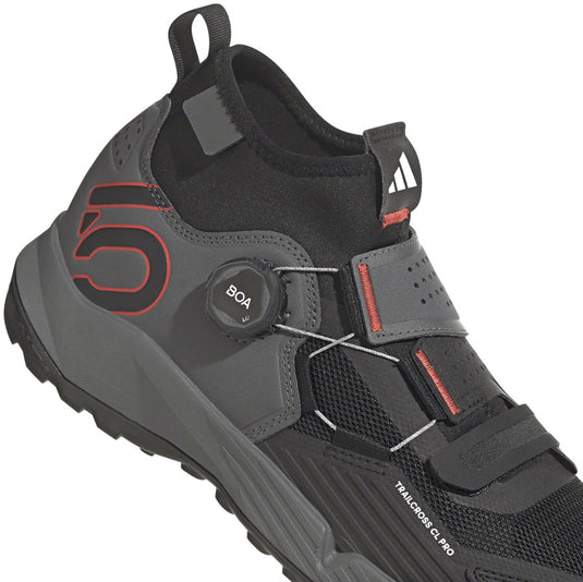 Five Ten Trailcross Pro Mountain Clipless Shoes - Men's, Gray Five/Core Black/Red, 11