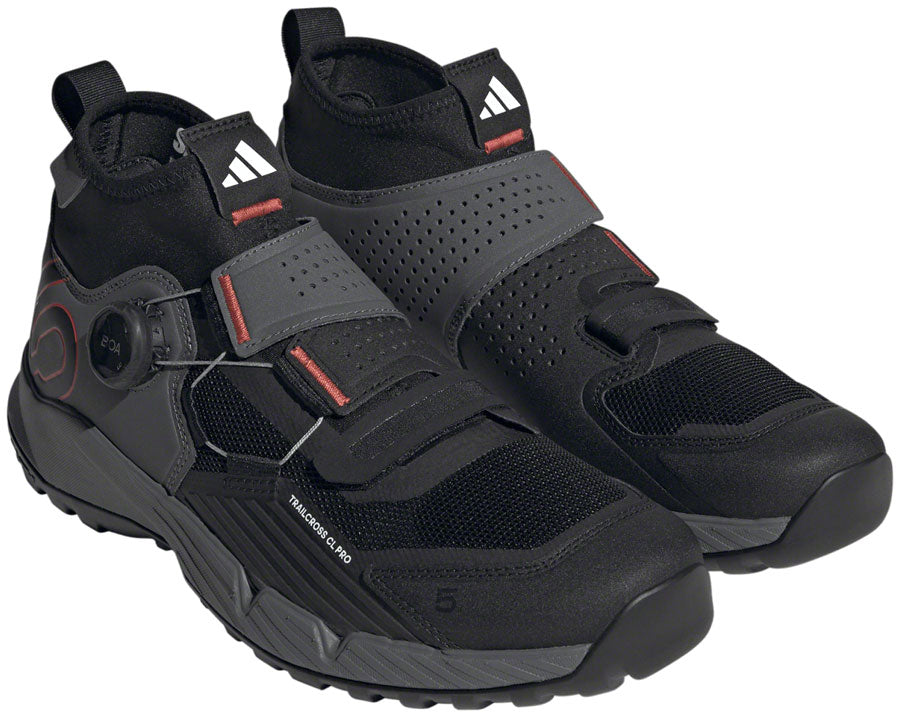Five Ten Trailcross Pro Mountain Clipless Shoes - Men's, Gray Five/Core Black/Red, 10