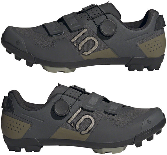 Five Ten Kestrel BOA Mountain Clipless Shoes - Men's, Gray Six/Silver Pebble/Olive Strata, 12