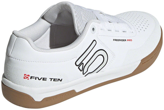 Five Ten Freerider Pro Flat Shoes - Men's, FTWR White/Core Black/Red, 15